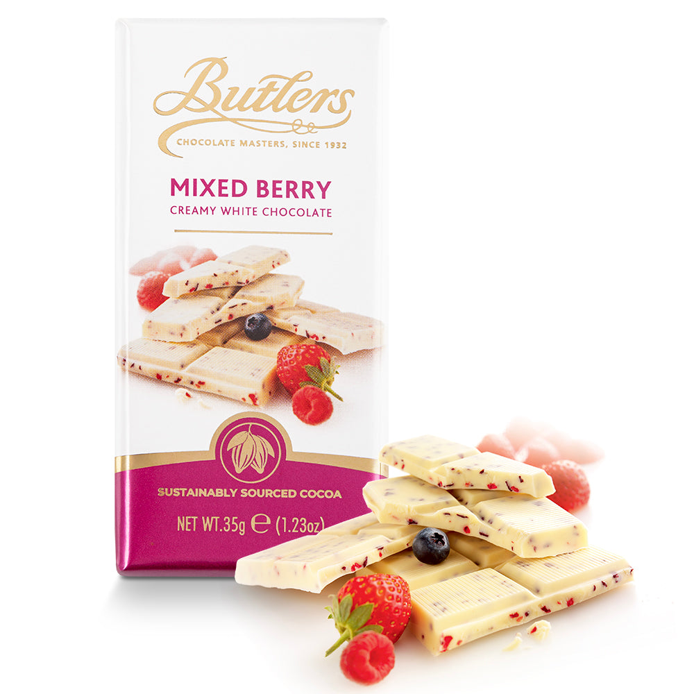 35g White Chocolate Mixed Berries Bars (x24)