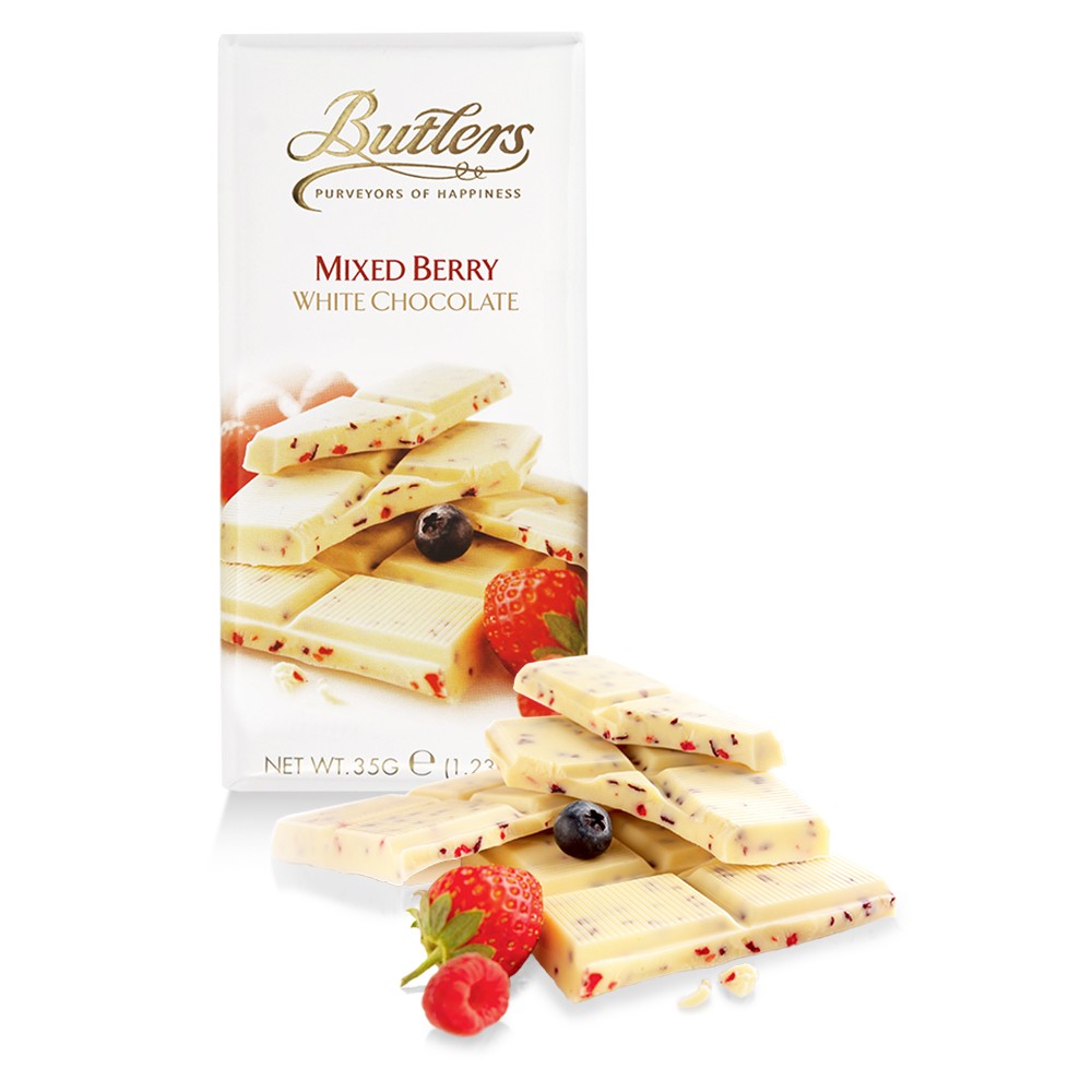 35g White Chocolate Mixed Berries Bars (x24)