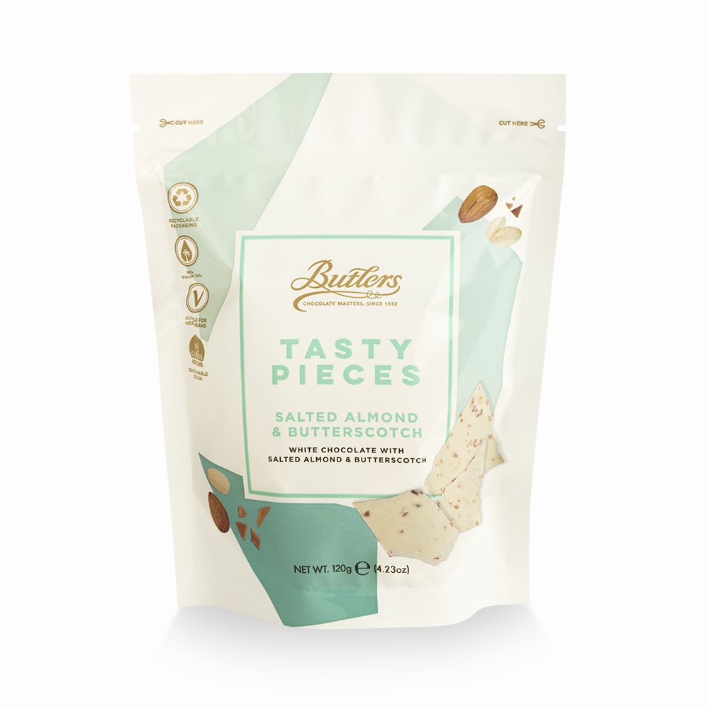 120g White Salted Almond & Butterscotch Bark  - Pack of 3
